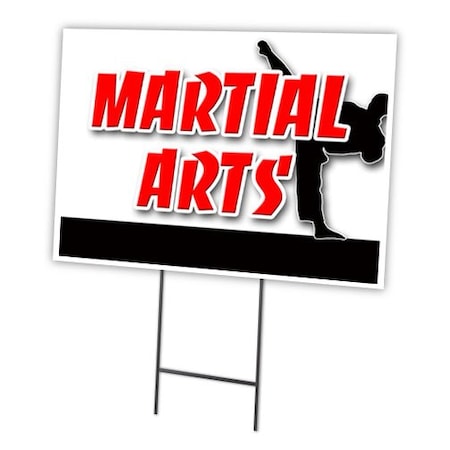 Martial Arts Yard Sign & Stake Outdoor Plastic Coroplast Window